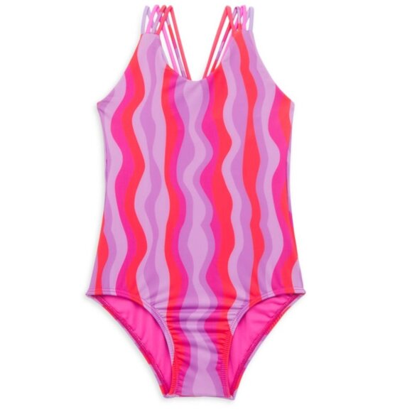 NWOT PEIXOTO LITTLE PEIXOTO MONA ONE PIECE GIRL'S SWIMSUIT IN ROSEA FLOWER RIB 6 - Picture 1 of 5
